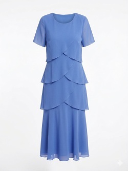 Habella Carmen Tier-Kleid, blau  58364-5008